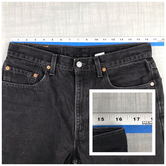 Vintage 90s Levis Mens 34x36 550 Black Jeans - Picture 9 of 14